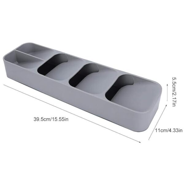 Plastic Spoon Fork Cutlery Storage Kitchen Drawer Organizer - Image 2