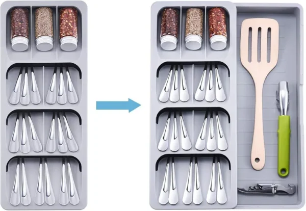 Cutlery spoon expandable drawer organizer - Image 3