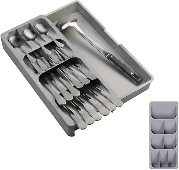 Cutlery spoon expandable drawer organizer