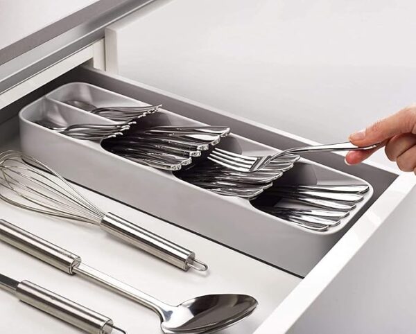 Plastic Spoon Fork Cutlery Storage Kitchen Drawer Organizer