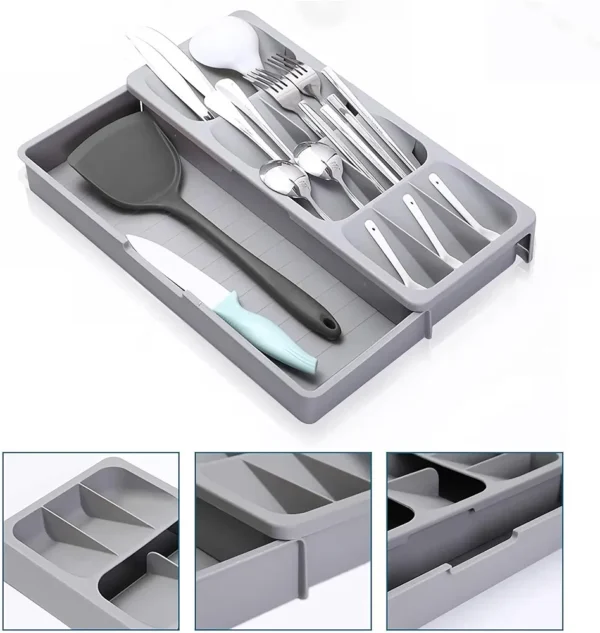 Cutlery spoon expandable drawer organizer - Image 4