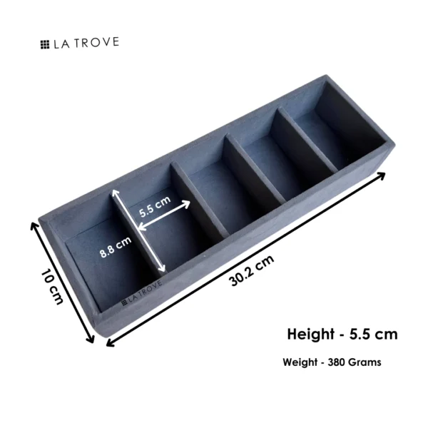 5 Slot Tie & Pocket Square Tray - Image 4