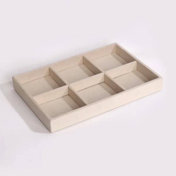 Premium Velvet 6 Slot Bangle Organiser Jewellery Tray - Image 5
