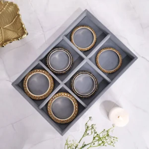 Premium Velvet 6 Slot Bangle Organiser Jewellery Tray
