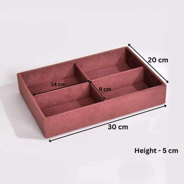 4 Slot Luxury Velvet Belt Tray - Image 2